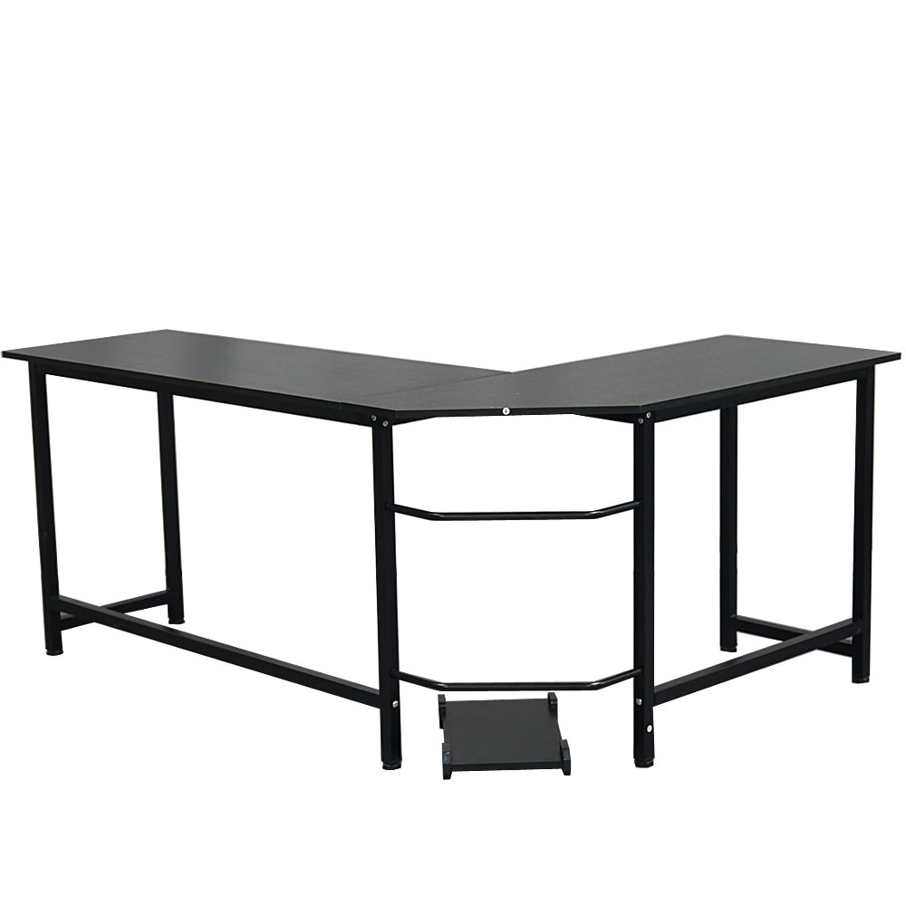 Desk with central knee space and two pedestals